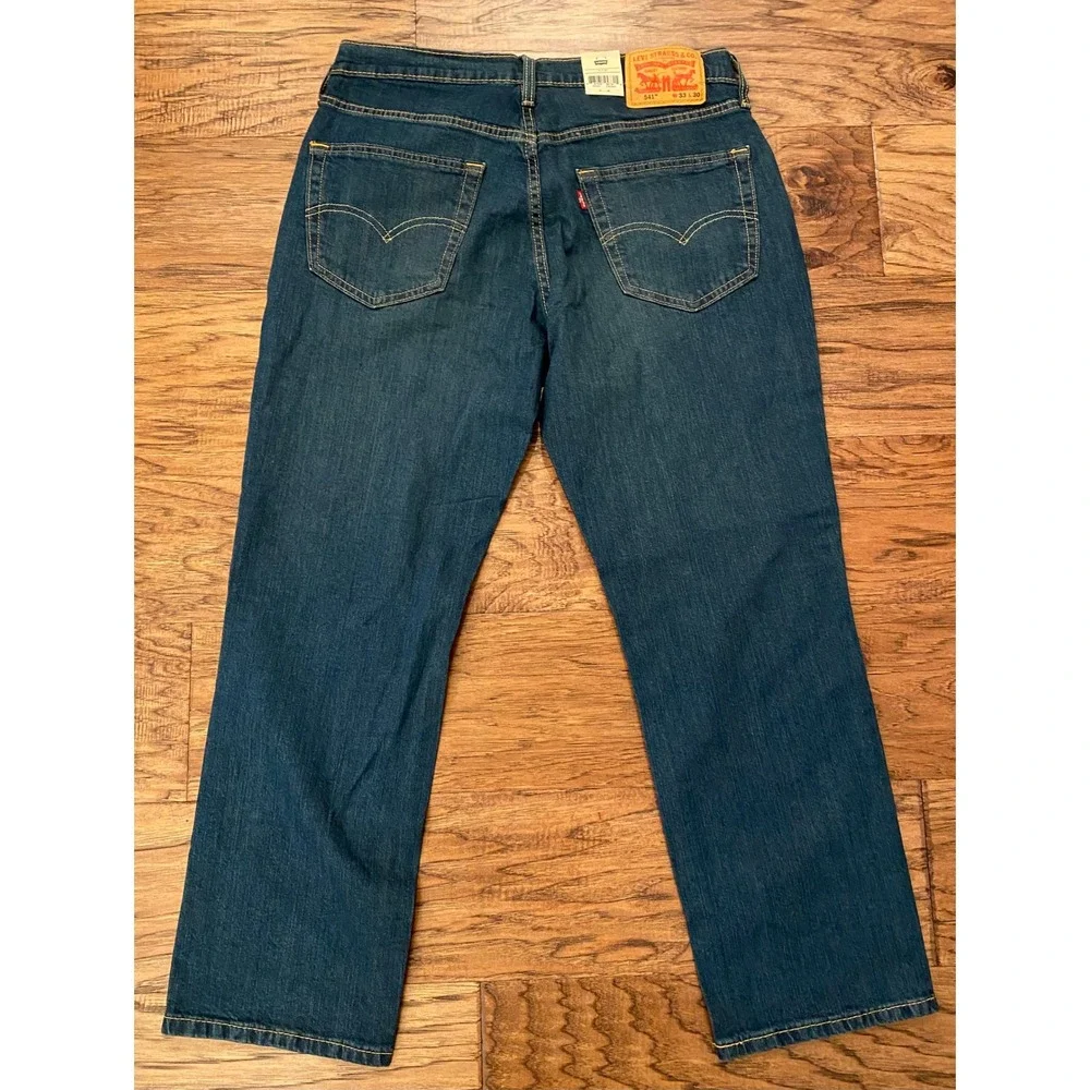 Levis 541 Athletic Taper Mens Jeans 33x30 Blue Stretch Denim New NWT